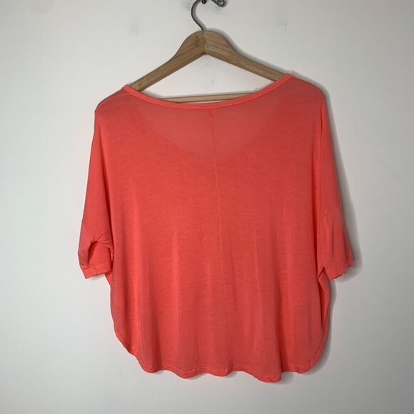 Wilfred Free Aritzia Top T-shirt Cropped Short sleeve Coral Pink Size XS - Picture 8 of 15